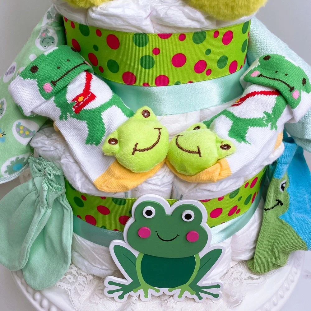 Frog Diaper Cake
